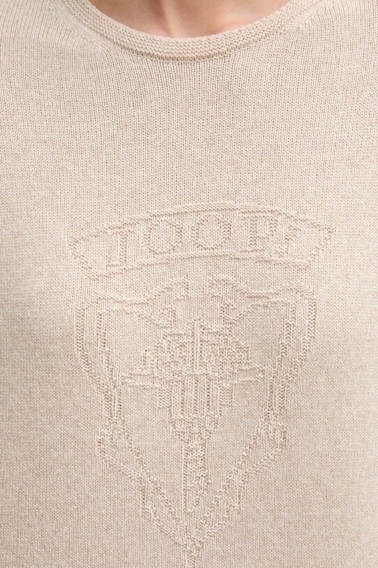 Joop! sweter z domieszką wełny 30047489 beżowy
