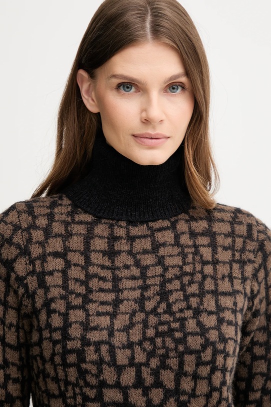 Joop! sweter z dodatkiem wełny brązowy 30048423