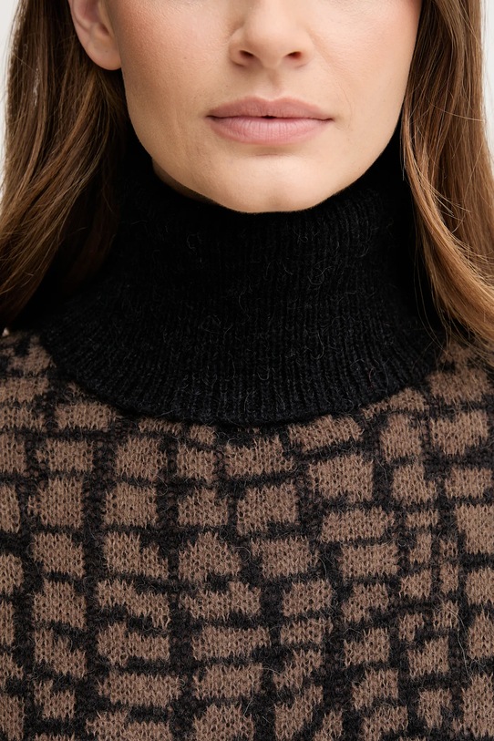 Joop! sweter z dodatkiem wełny 30048423 brązowy