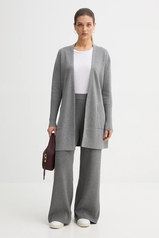 Joop! kardigan z domieszką jedwabiu 30048479 szary AW25