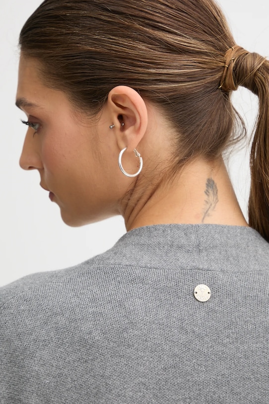 Joop! kardigan z domieszką jedwabiu 30048479 szary