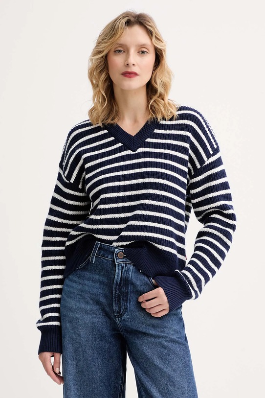 Levi's sweter z domieszką wełny szpic granatowy 0037O