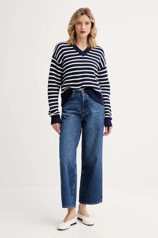 Levi's sweter z domieszką wełny 0037O granatowy AW25