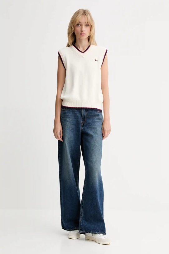 Levi's vestă din amestec de lână 0037T bej AW25