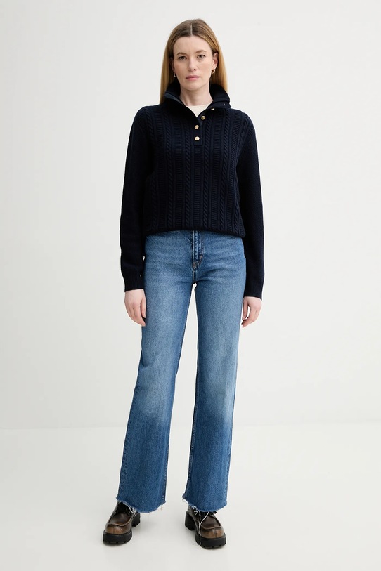 A.P.C. pulover de lână Pull Thea WVBCZ.F23426 bleumarin AW25