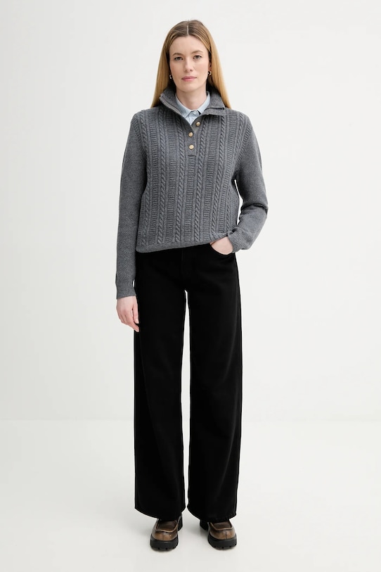 Vlněný svetr A.P.C. Pull Thea WVBCZ.F23426 šedá AW25