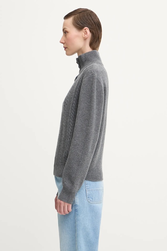 A.P.C. sweter wełniany Pull Thea WVBCZ.F23426 szary AW25