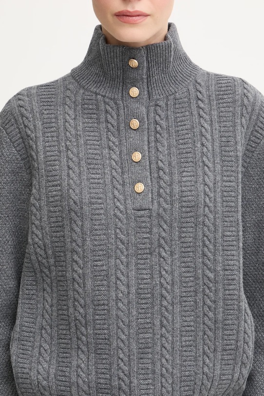 A.P.C. sweter wełniany Pull Thea szary WVBCZ.F23426