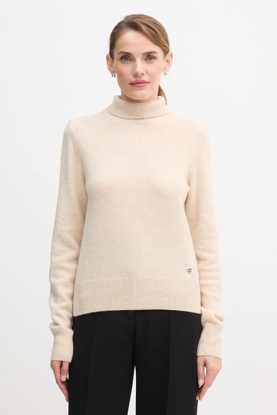 Colmar sweter z dodatkiem wełny golf beżowy 4300.3ZQ