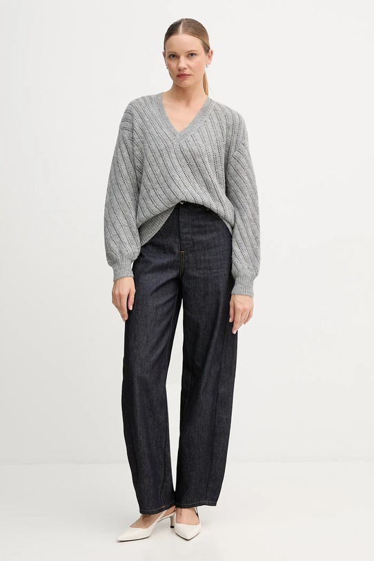 Marc Aurel sweter z domieszką wełny 8042.8000.82096 szary AW25