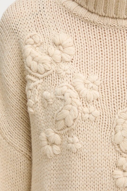 Marciano Guess sweter z dodatkiem wełny AHLAM 5BGR28.5895Z beżowy