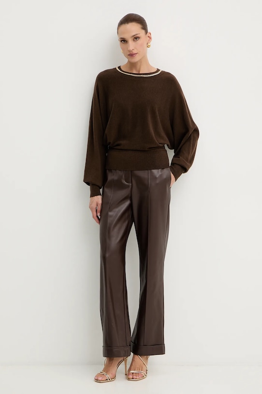 Marciano Guess sweter z dodatkiem wełny ABEL 5BGR02.5782Z brązowy AW25