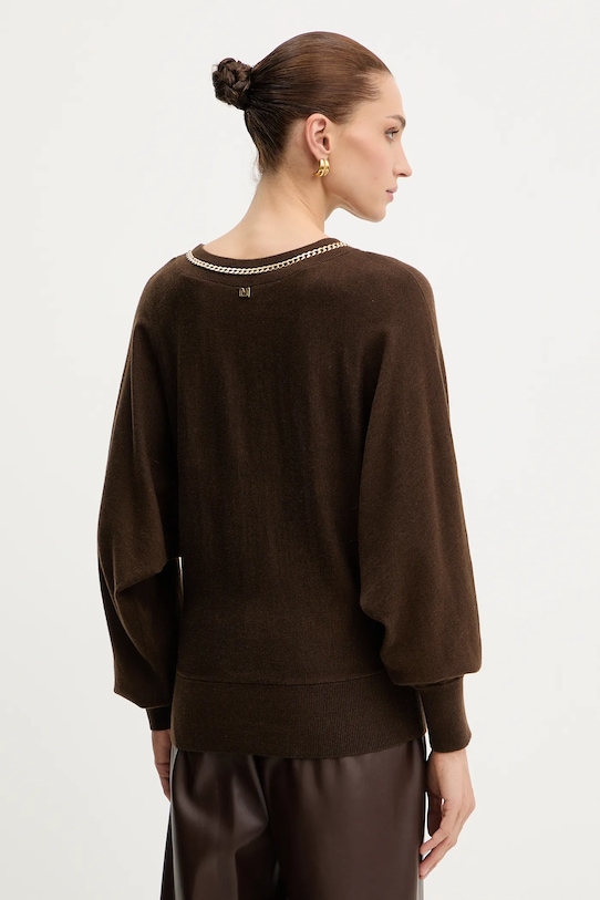 Odzież Marciano Guess sweter z dodatkiem wełny ABEL 5BGR02.5782Z brązowy