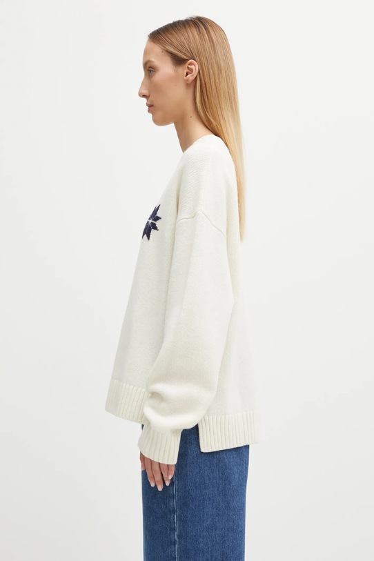 Helly Hansen sweter z dodatkiem wełny BLISS 54604 beżowy AW25