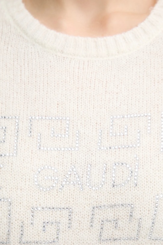 Gaudi sweter z dodatkiem wełny 521BD53009 beżowy