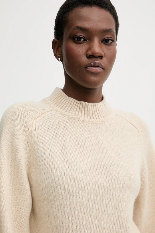 Sessun sweter wełniany beżowy 25109005