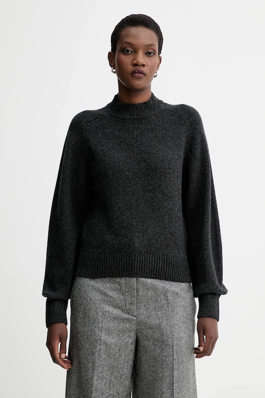 Sessun sweter wełniany półgolf szary 25109005