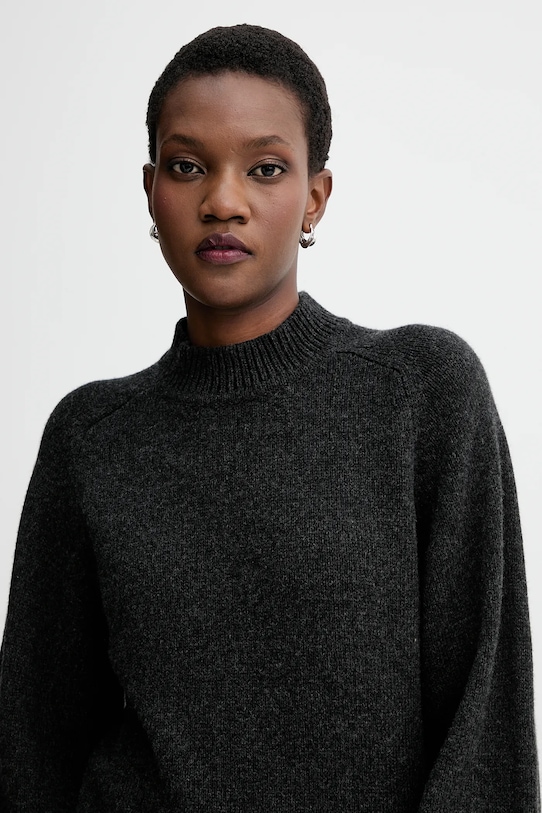 Sessun sweter wełniany szary 25109005