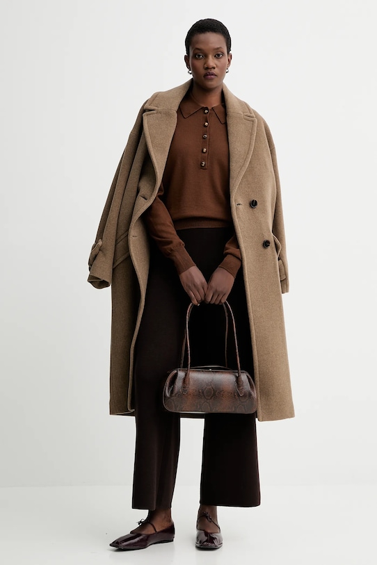 Шерстяной свитер Sessun 25109022 коричневый AW25