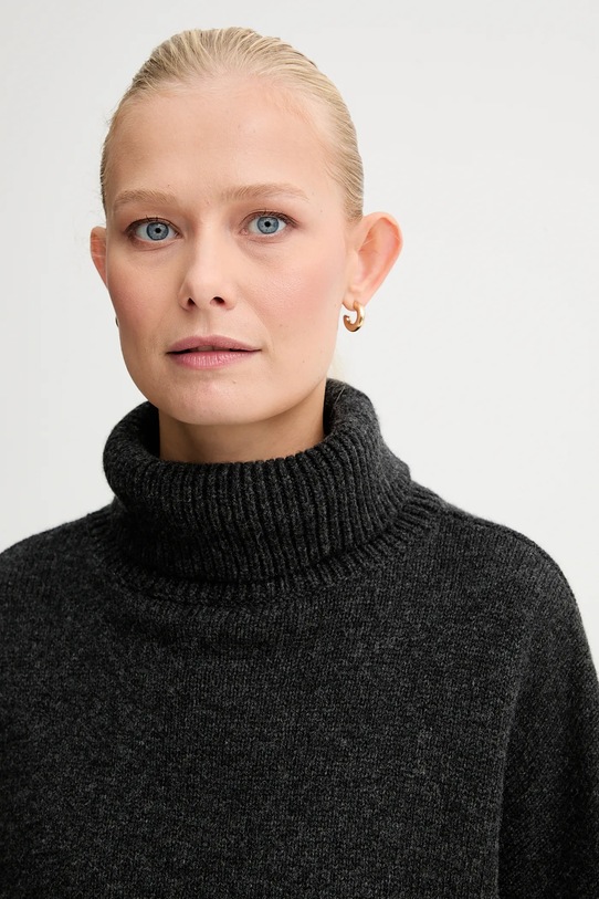 Sessun sweter wełniany 25109034 szary