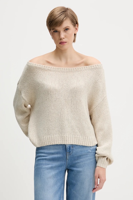 Hollister Co. sweter melanż beżowy KI350.5072.145