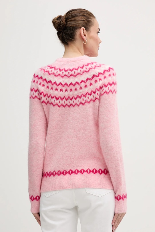 Odzież MC2 Saint Barth sweter z dodatkiem wełny z alpaki QUE0031 różowy