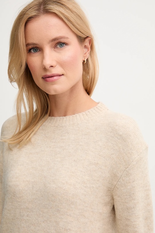 Pepe Jeans sweter z domieszką wełny beżowy PL7000031