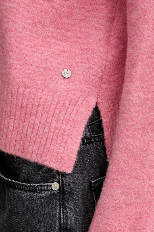 Pepe Jeans sweter z domieszką wełny PL7000032 różowy