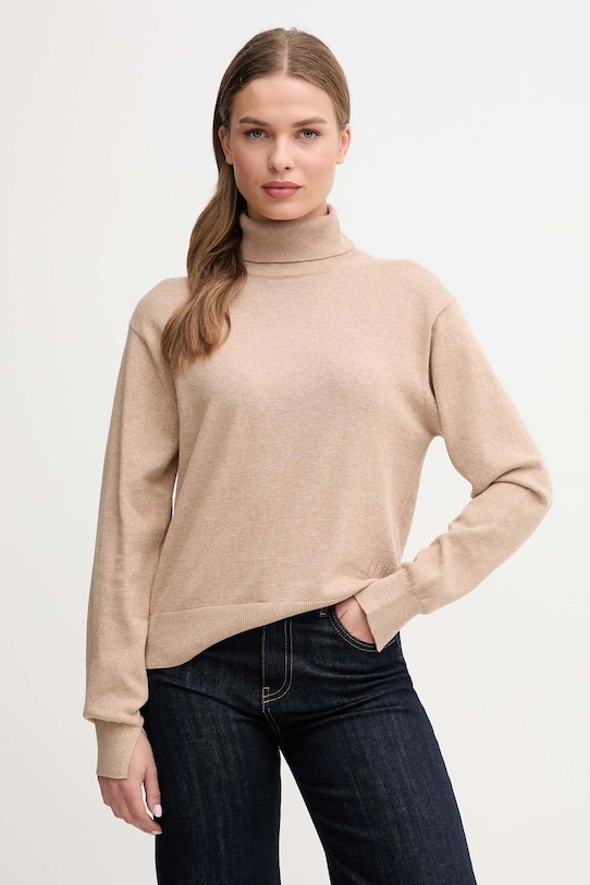 Pepe Jeans sweter z domieszką kaszmiru z domieszką wełny beżowy PL7000036