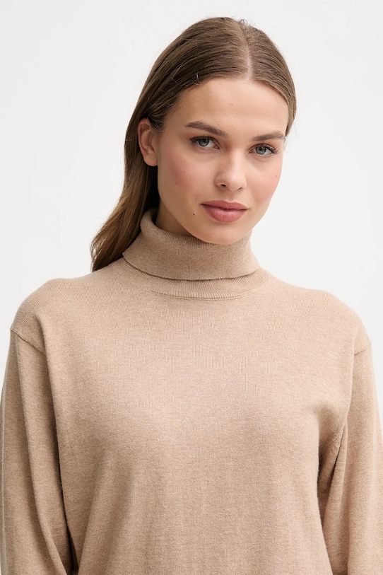 Pepe Jeans sweter z domieszką kaszmiru beżowy PL7000036