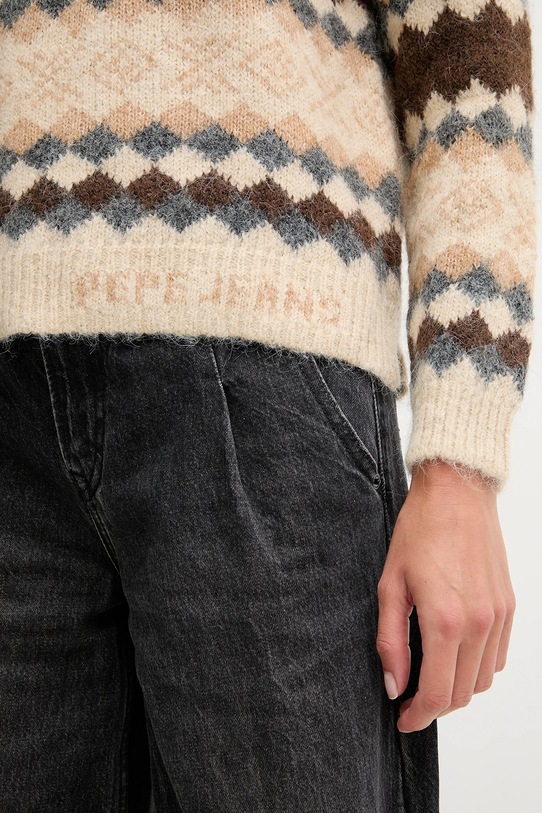 Pepe Jeans sweter z dodatkiem wełny PL7000039 brązowy