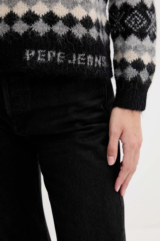 Pulover z dodatkom volne Pepe Jeans PL7000039 siva