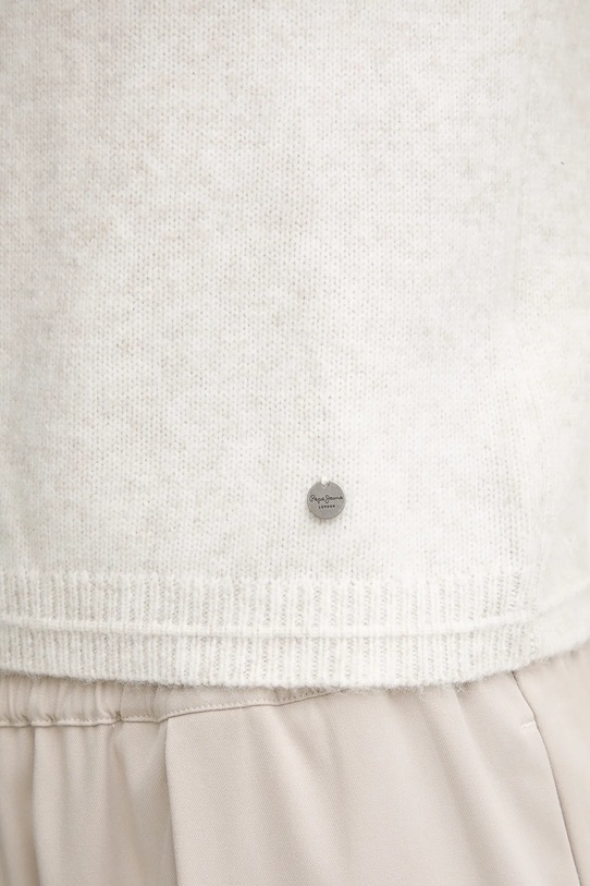 Pepe Jeans pulover din amestec de lână PL7000045 bej