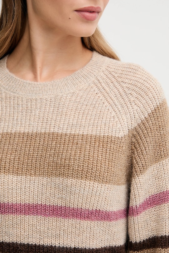 Pepe Jeans pulover din amestec de lână PL7000046 bej