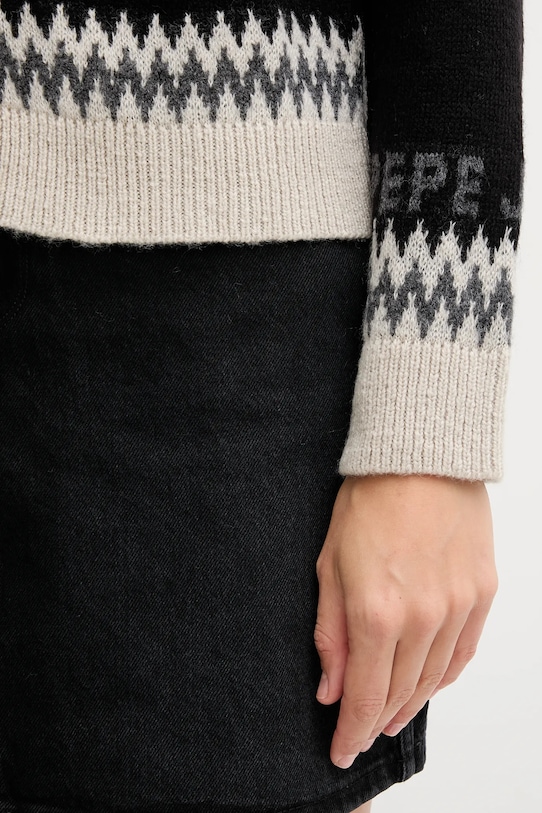 Kardigán s prímesou vlny Pepe Jeans PL7000048 čierna