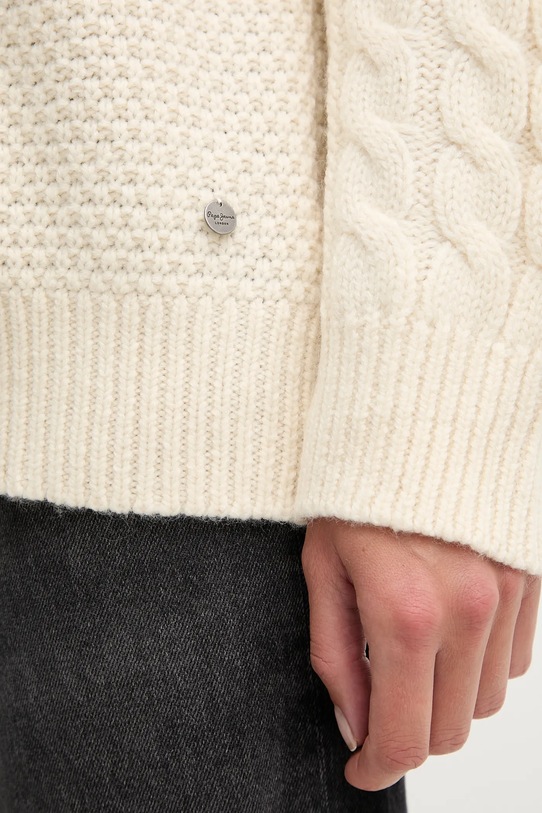 Pepe Jeans sweter z domieszką wełny PL7000053 beżowy