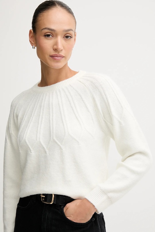 Pepe Jeans sweter z domieszką wełny beżowy PL7000061
