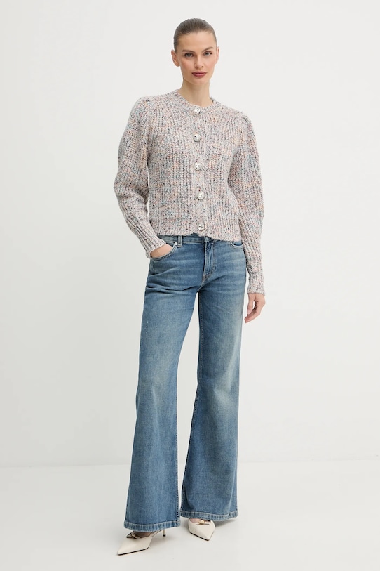 Twinset kardigán gyapjú keverékből 252AP3060 szürke AW25