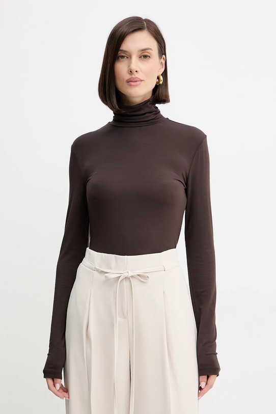 Sveter Twinset rolák hnedá 252LI2WAA