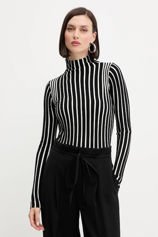 Pulover Twinset Tanka črna 252LI3ABB