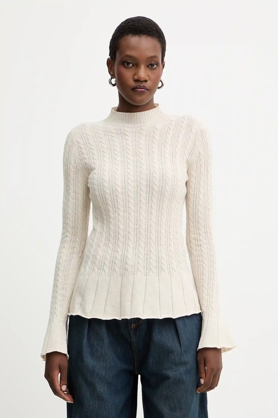 Twinset pulover de lână subtiri bej 252TP3321