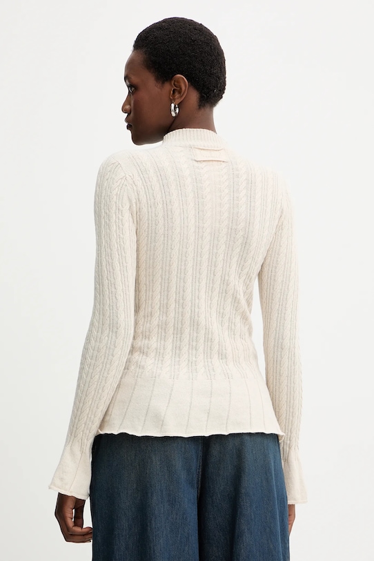 Odzież Twinset sweter z wełną 252TP3321 beżowy