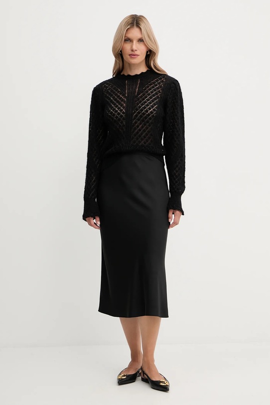 Μάλλινο πουλόβερ Twinset 252TP3520 μαύρο AW25