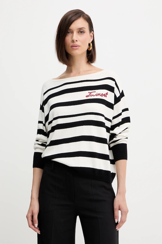 Свитер с примесью шерсти Twinset с добавлением шерсти чёрный 252TP3091