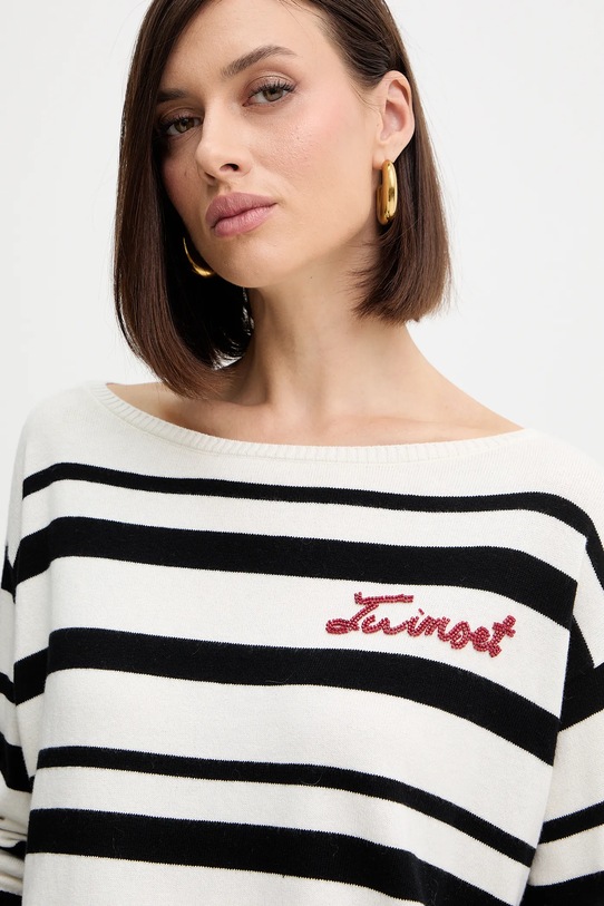 Twinset maglione in misto lana nero 252TP3091