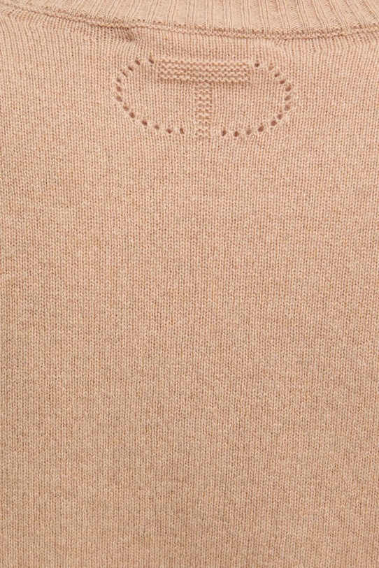 Twinset sweter wełniany 252TP3495 beżowy