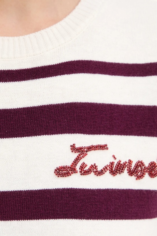 Sveter s prímesou kašmíru Twinset 252TP3090 burgundské