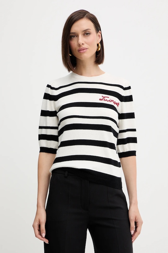 Свитер с примесью кашемира Twinset с добавлением шерсти чёрный 252TP3090