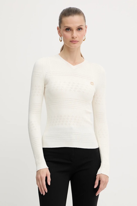 Twinset sweter pozostałe beżowy 252TP3241