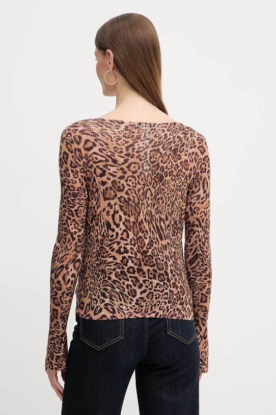 Odzież Twinset sweter wełniany 252TP3600 brązowy